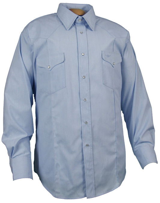 Flying R Ranchwear Rancher Crease shirt in Light Blue Made in USA with snaps