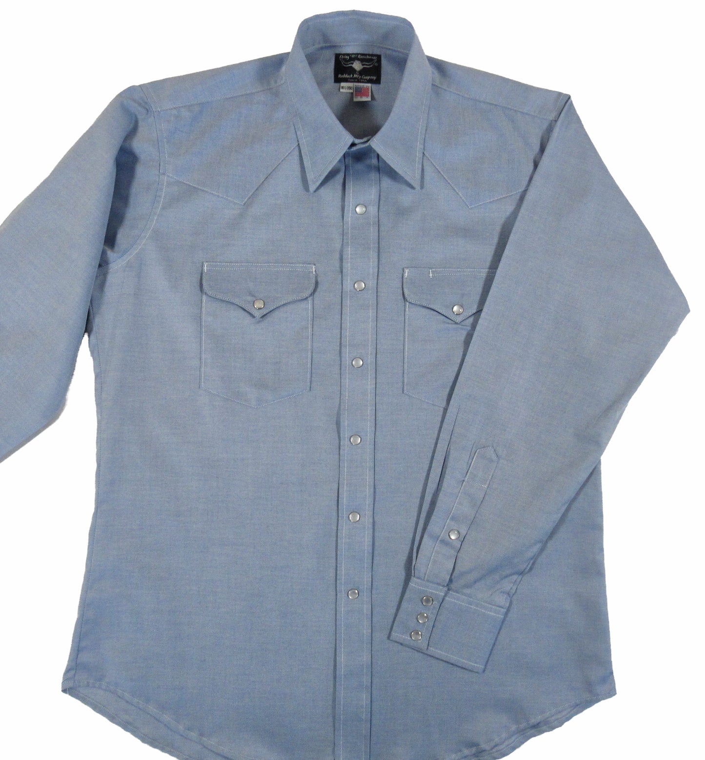 Flying R Ranchwear - Blazer Solids - Dress Shirt Blue - Long Sleeve