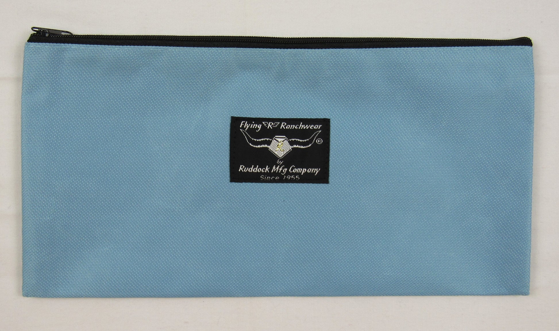zippered gear bag in light blue color