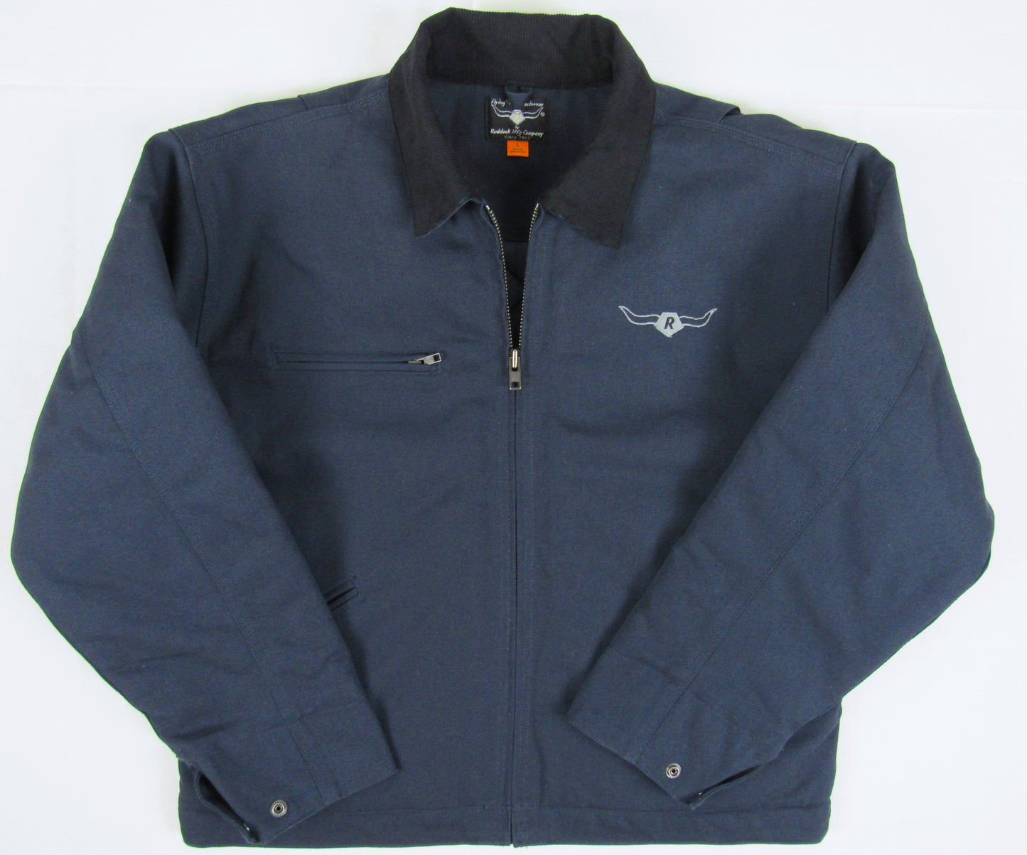 prairie canvas jacket by Flying R Ranchwear in navy blue