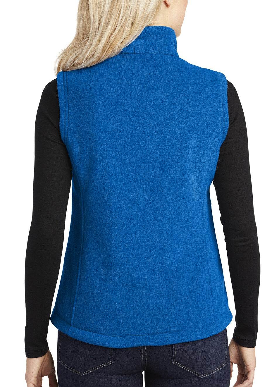 canyon fleece vest with zipper for ladies in royal blue color