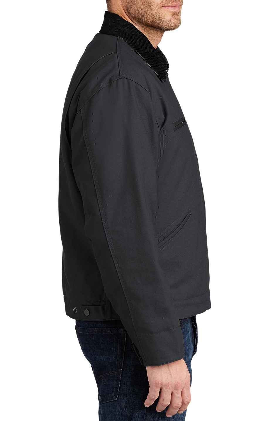 prairie canvas jacket by Flying R Ranchwear in graphite gray