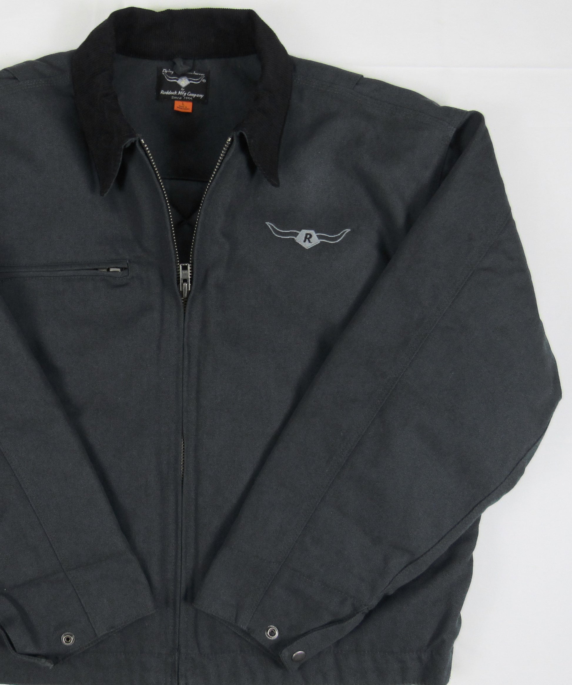 prairie canvas jacket by Flying R Ranchwear in graphite gray
