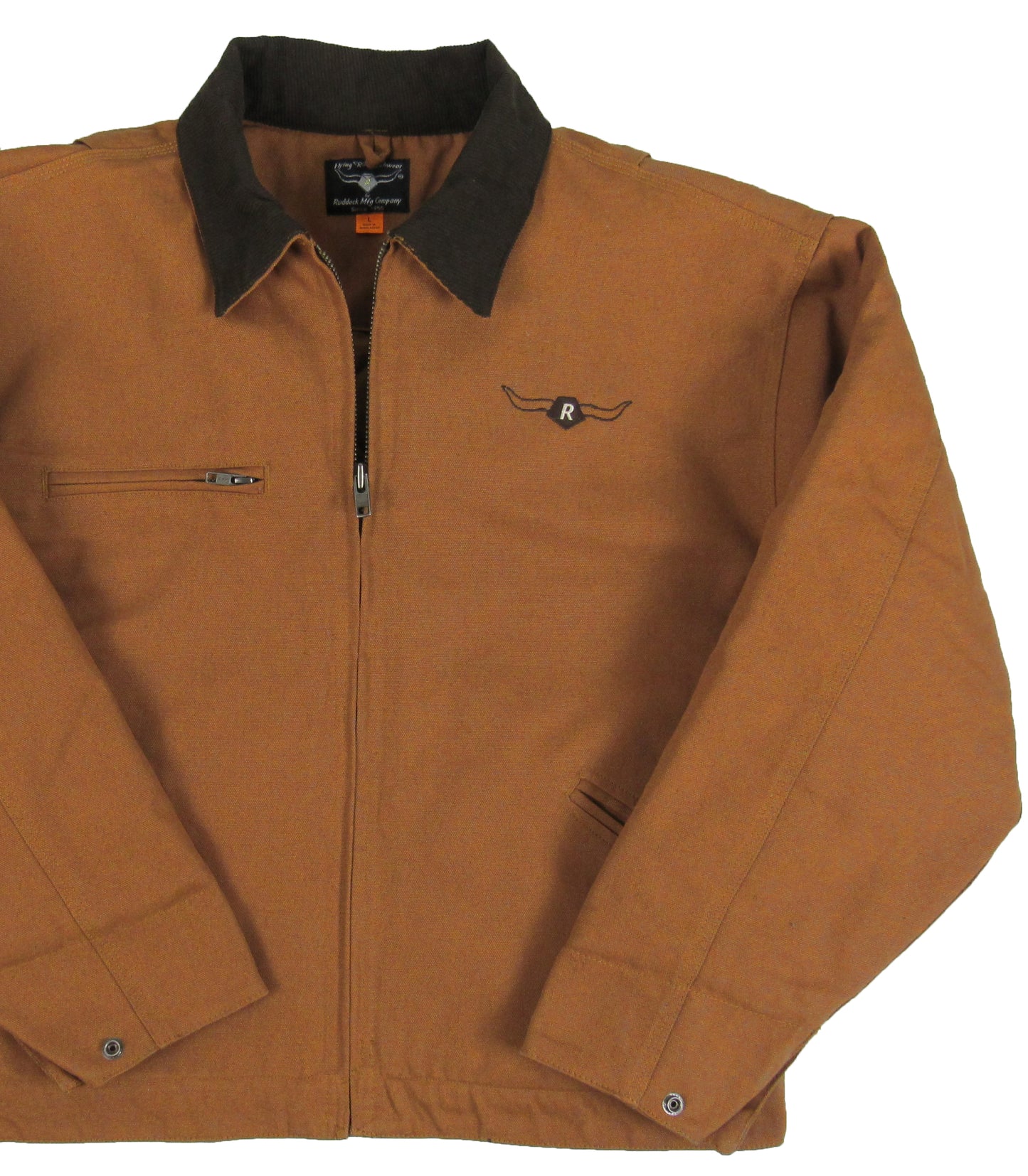 prairie canvas jacket by Flying R Ranchwear in brown canvas