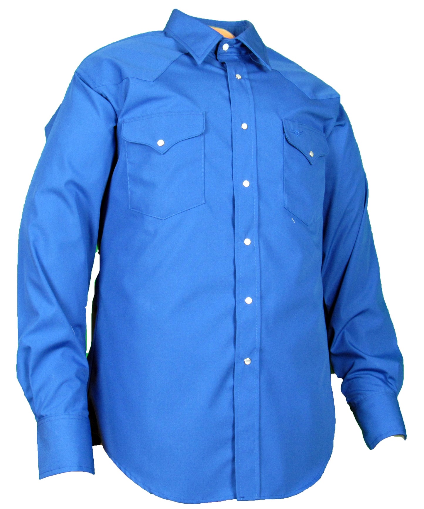 Flying R Ranchwear Rancher Crease shirt in Royal Blue Made in USA with snaps
