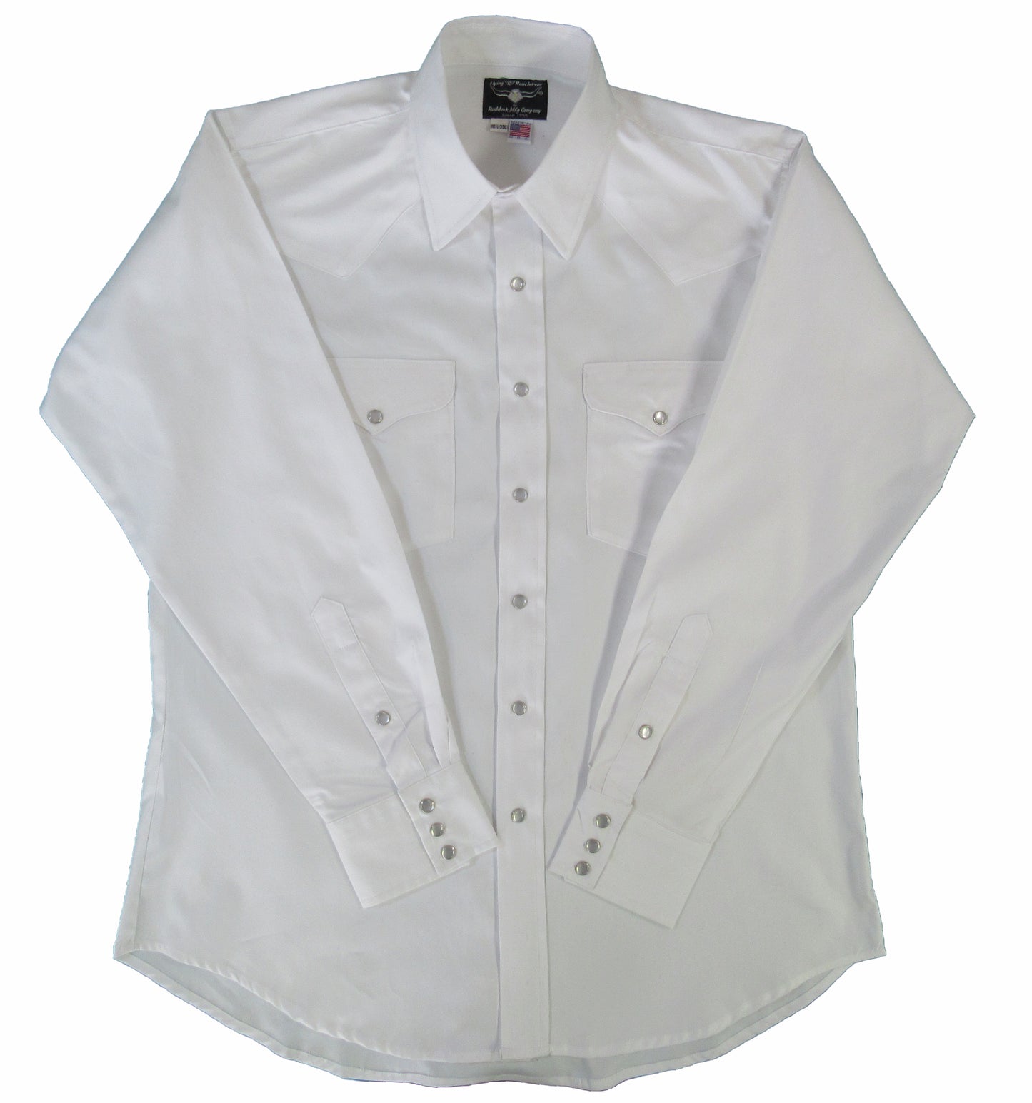 Flying R Ranchwear - Primo Pinpoint Oxford - White - Long Sleeve