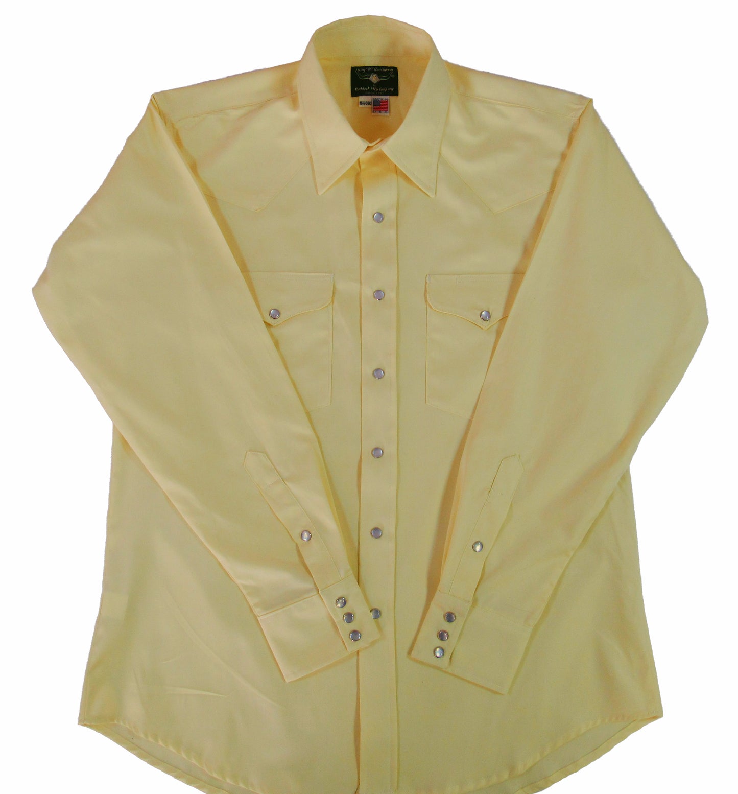 Flying R Ranchwear - Primo Pinpoint Oxford - Canary Yellow - Long Sleeve