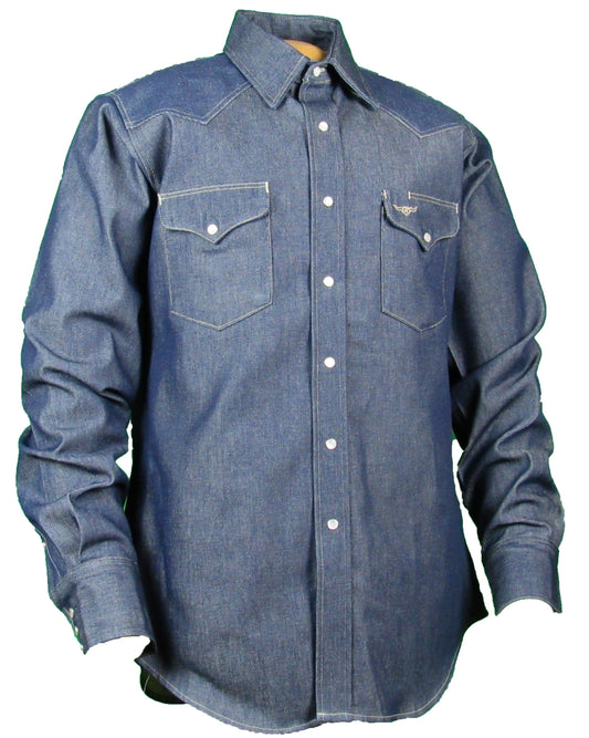 Prairie Twill Work Shirt - Rigid Denim - Long Sleeve