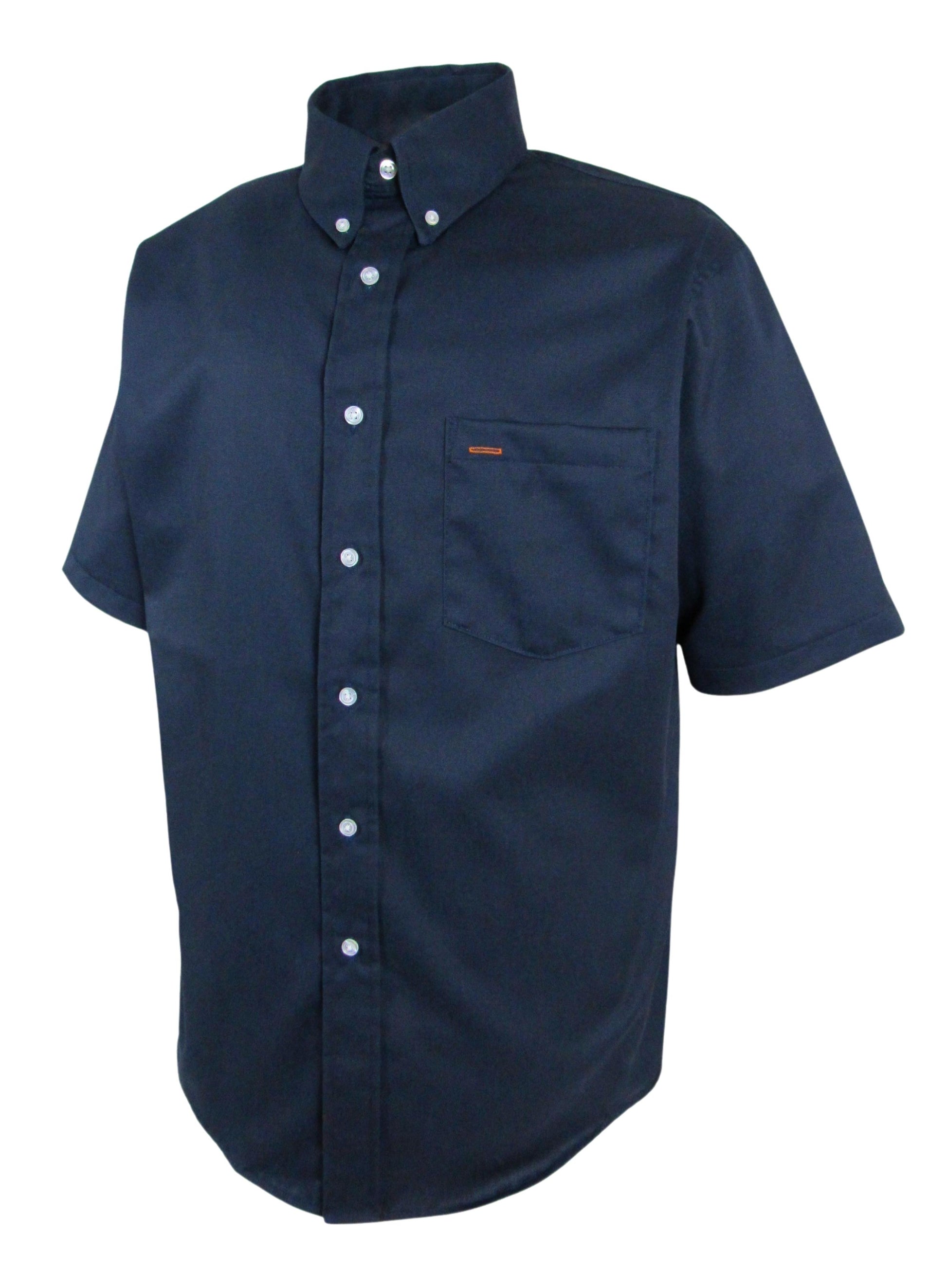 Ruddock Shirts Solid Navy short sleeve with buttons Made in USA